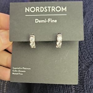 Nordstrom Platinum Cubic Zirconia Earrings